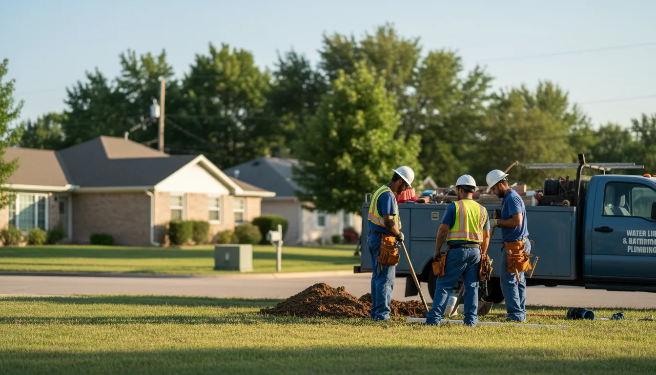 Residential water line and bathroom plumbing service in Montgomery, NY